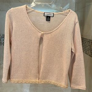 The great American sportswear company, cardigan, one button, top, size medium